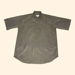 Vintage‎ Eddie Bauer Mens Regular Fit Short Sleeve Button Up Camp Shirt MEDIUM